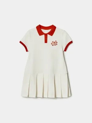 Платье-поло Sela для девочек, белый, арт. 49569