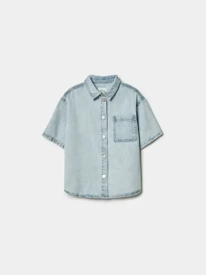 Джинсовая рубашка Sela, голубой, арт. 49570