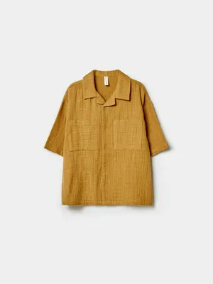 Рубашка SELA для мальчиков, желтый, арт. 49579