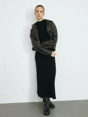 Трикотажное платье миди с воротником, арт. 4958