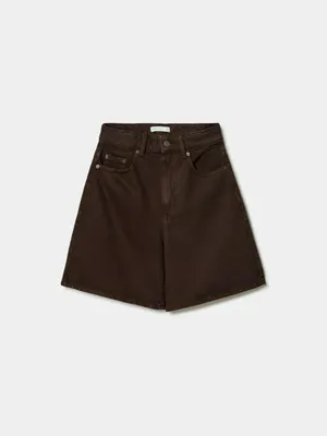 Джинсовые шорты SELA MOM с высокой посадкой, коричневый, арт. 49580