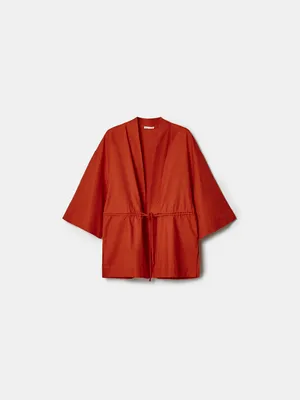 Рубашка-кимоно Sela с кулиской, красный, арт. 49597