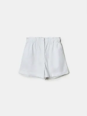 Шорты Sela с присборенной талией, белый, арт. 49612