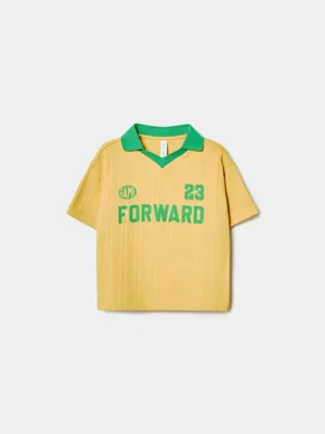 Футболка SELA для мальчиков спортивная, желтый, арт. 49619