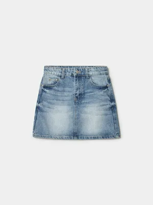 Юбка джинсовая SELA для девочек, синий, арт. 49632