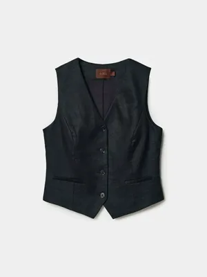 Классический Льняной Жилет SELA, серый, арт. 49645