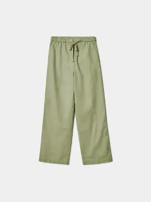 Брюки SELA из льна и хлопка, хаки, арт. 49646