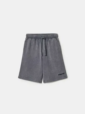 Удлиненные шорты Sela для мальчиков с вышивкой, серый, арт. 49671