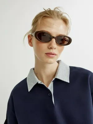 Солнцезащитные очки SELA кошачий глаз, коричневый, арт. 49686