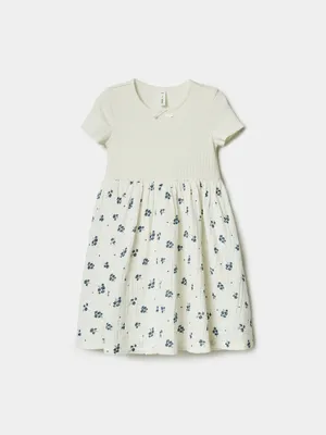 Комбинированное платье Sela для девочек, разноцветный, арт. 49697