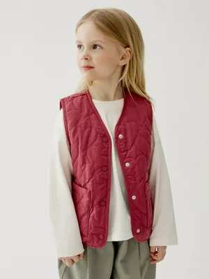 Утепленный стеганый жилет Sela, розовый, арт. 49701