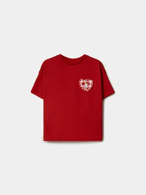 Футболка оверсайз Sela Hello Kitty My Melody, красный, арт. 49717