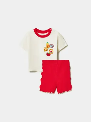 Sela Комплект из футболки и шорт для малышей, разноцветный, арт. 49772