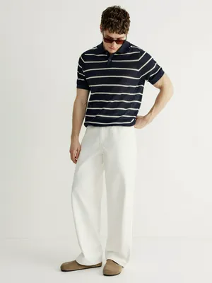 SELA Джинсы багги из твила, белый, арт. 49774