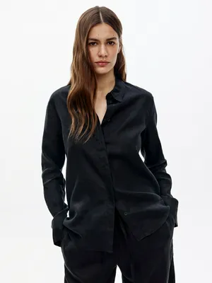 Классическая рубашка SELA, черный, арт. 49775