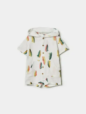 Детский комбинезон SELA из муслина с капюшоном, разноцветный, арт. 49777