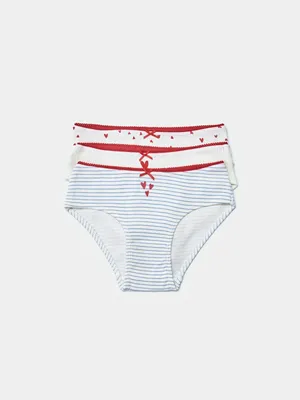 Набор из 3 трусов-слипов Sela для девочек, разноцветный, арт. 49795