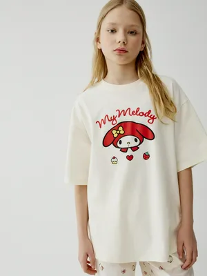 Футболка оверсайз Sela Hello Kitty My Melody, бежевый, арт. 49818
