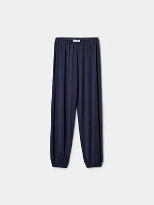 Трикотажные брюки-аладдины Sela, синий, арт. 49833