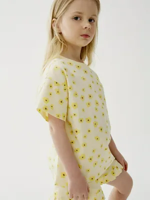 Детская футболка SELA с принтом, желтый, арт. 49840