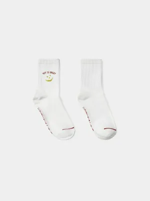 Носки Sela для мальчиков длинные с принтом Art People, белый, арт. 49852