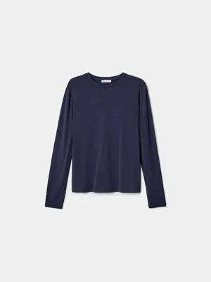 Приталенный лонгслив SELA, синий, арт. 49856