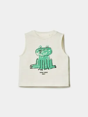 Майка SELA с принтом, белый, арт. 49892