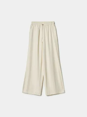 Брюки Sela прямые из смесовой вискозы, бежевый, арт. 49904