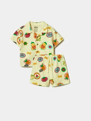 Комплект из рубашки и шорт для малышей SELA, разноцветный, арт. 49905