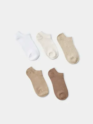 Набор из 5 пар коротких носков SELA, разноцветный, арт. 49911