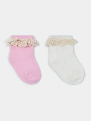 Набор из 2 пар носков SELA для малышей, разноцветный, арт. 49927