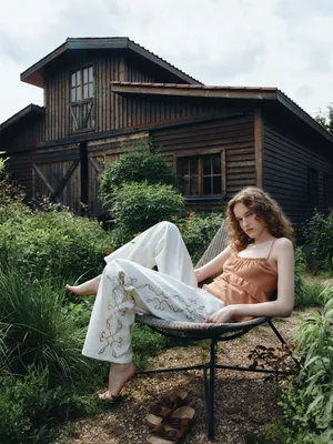 Джинсы Loose Straight с вышивкой, не указан, арт. 4995