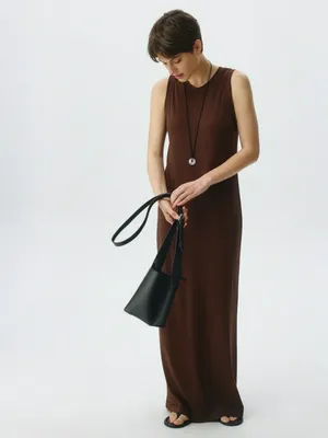 Трикотажное платье макси, арт. 5003