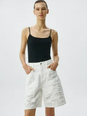 Джинсовые шорты в стиле гранж, арт. 5011