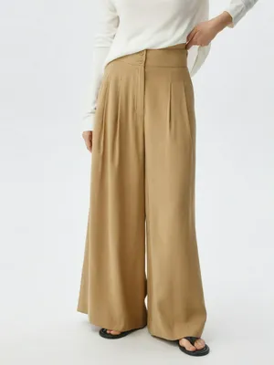 Широкие брюки из смесовой вискозы, арт. 5014