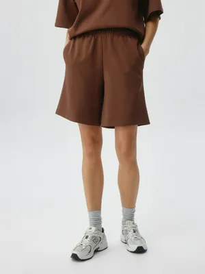 Трикотажные шорты, коричневый, арт. 5019