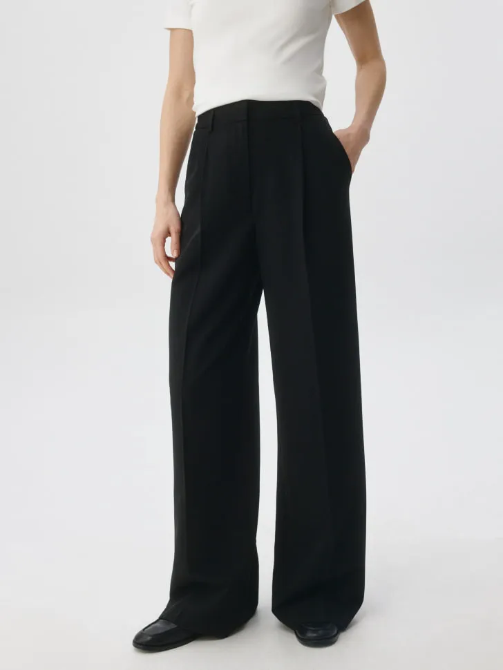 Костюмные брюки-палаццо, черный, арт. 5025