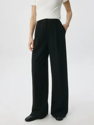 Костюмные брюки-палаццо, черный, арт. 5025