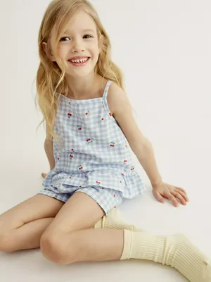 Пижамный комплект SELA для девочек, разноцветный, арт. 50274