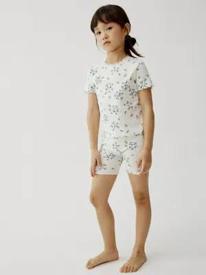 Пижама SELA для девочек с шортами и футболкой, разноцветный, арт. 50280