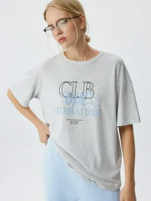 Футболка оверсайз с принтом, арт. 5036