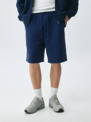 Трикотажные прямые шорты, синий, арт. 5039