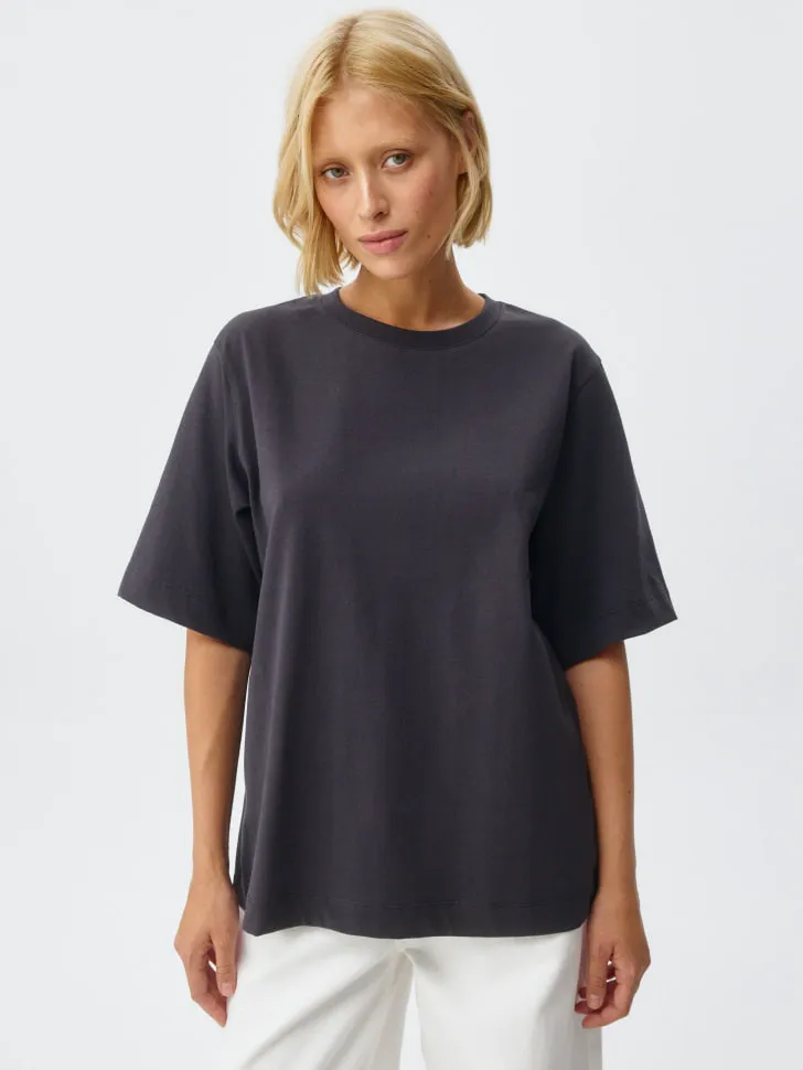 Базовая футболка ALBA oversize fit, серый, арт. 5043