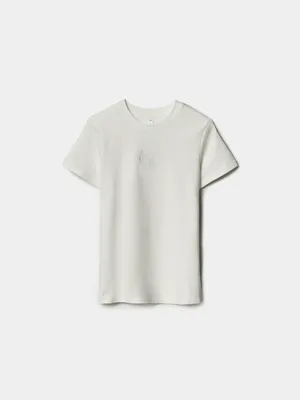 Футболка Sela приталенная с вышивкой, белый, арт. 50447