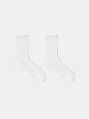 Носки Sela ажурные средней высоты, белый, арт. 50452
