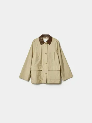 Куртка SELA с контрастным воротником, бежевый, арт. 50453