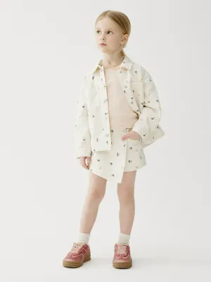 Юбка-шорты SELA джинсовые с принтом, белый, арт. 50455