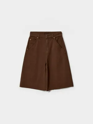 Джинсовые шорты-бермуды SELA, коричневый, арт. 50461