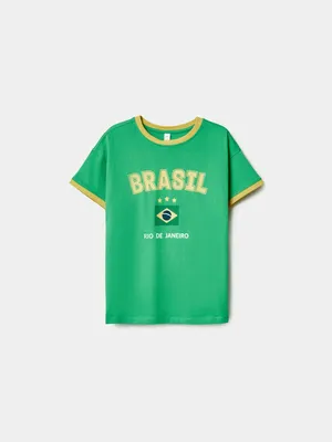 Футболка Sela для девочек, зеленый, арт. 50494