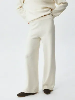 Вязаные брюки, бежевый, арт. 5051